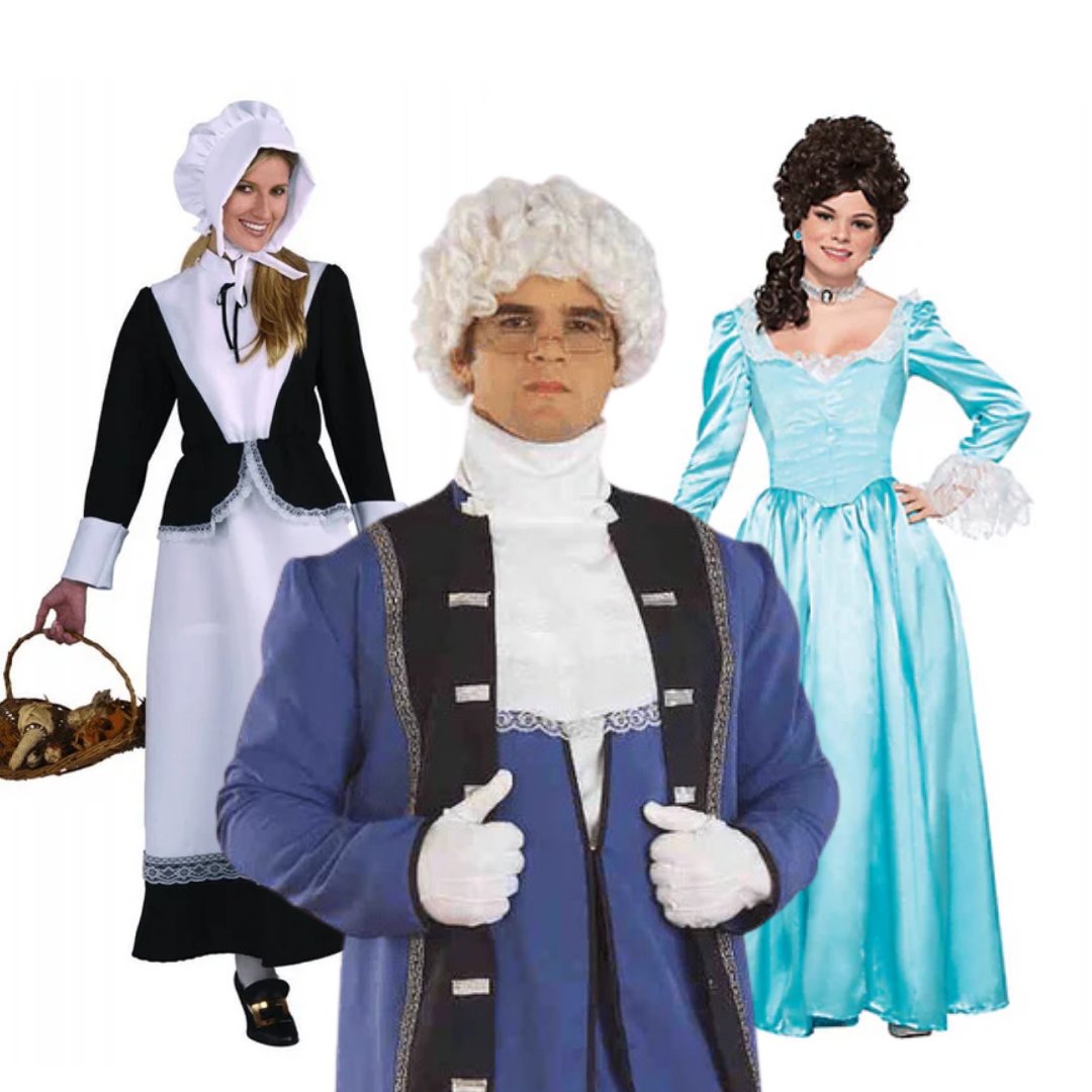 Colonial & Victorian Costumes Adults & Kids / Men & Women