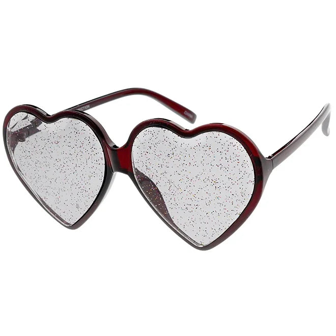 Heart Glitter Lens Sunglasses