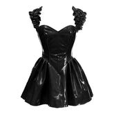 Top Drawer Steel Boned Patent PVC Vinyl Corset Dress