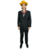 1970s Black Gambling Suit Men's Costume