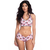 Pink Cherry Skull Shorts