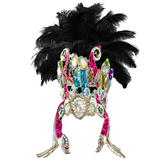 Exclusive Royal Black Multicolor Headdress
