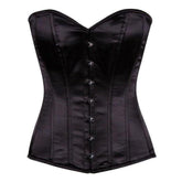 Lavish Black Satin Overbust Corset