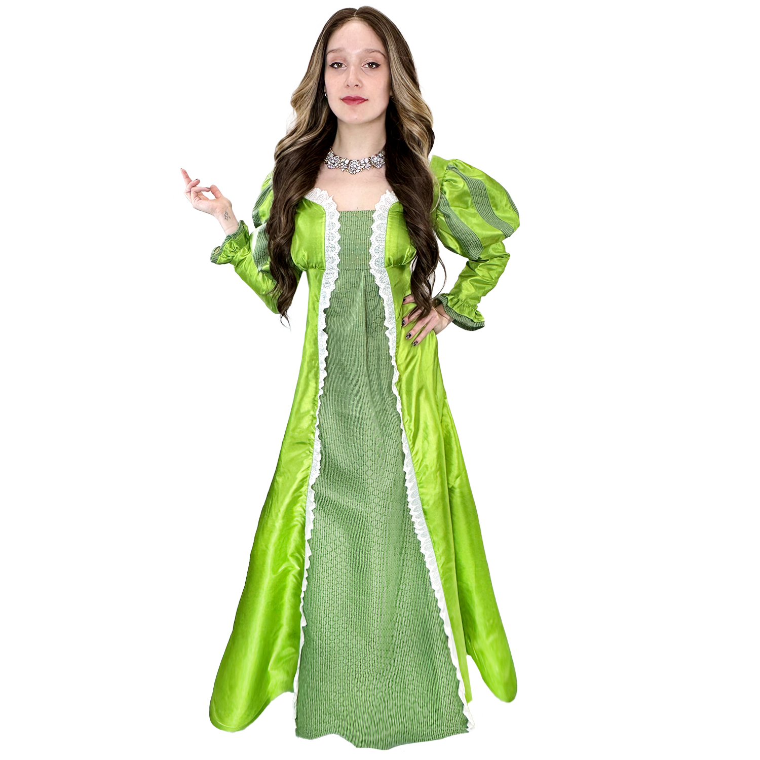 Gorgeous Green Regency Empire Dress Women's Costume Buy / Medium Gorgeous Green Regency Empire Dress Women's Costume Buy / Medium