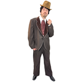 1920s Brown Velvet Lapel Suit Adult Costume