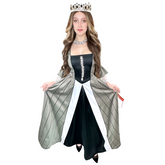 Medieval Silver & Black Queen Women's Costume
