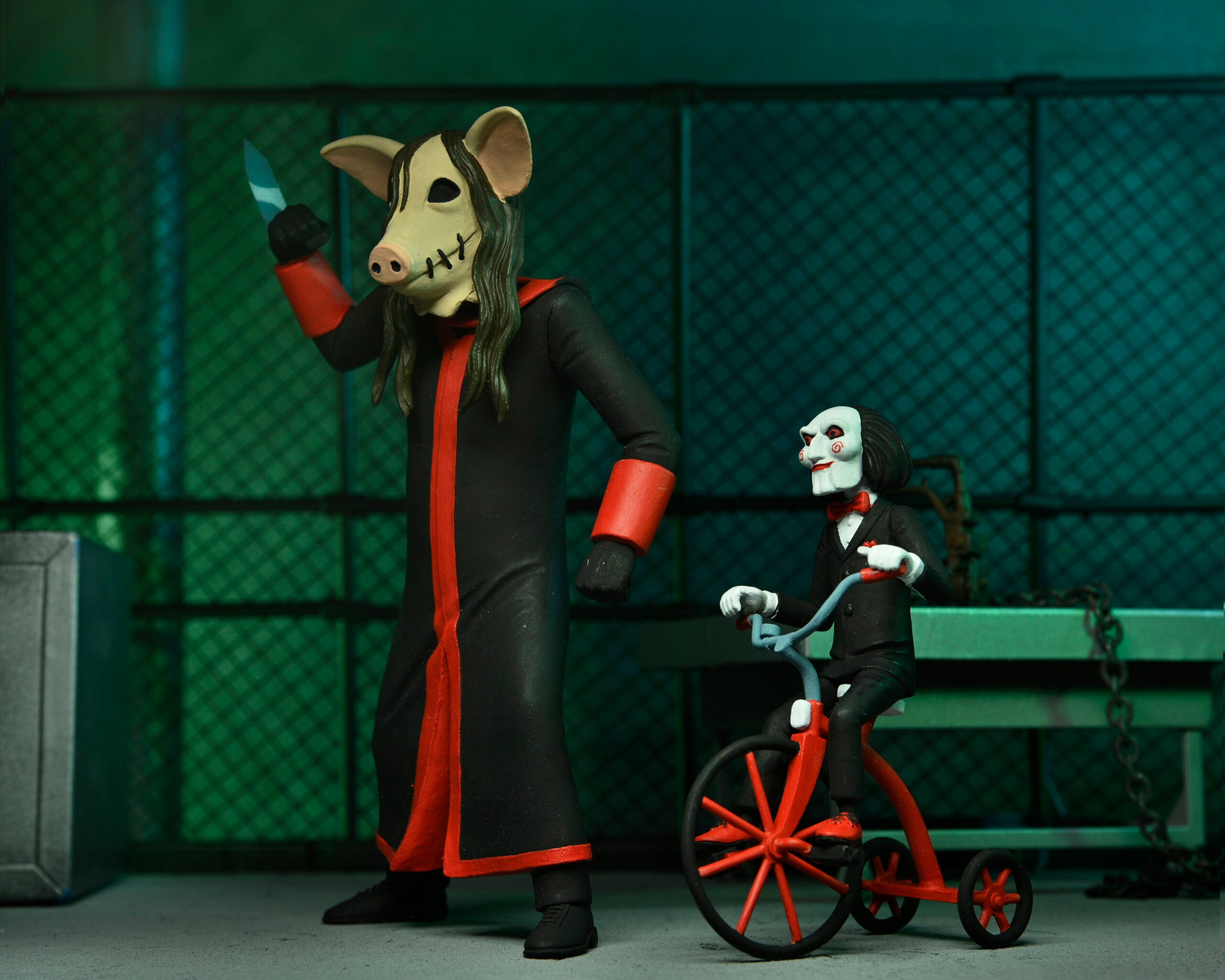 Saw: 6" Toony Terrors Jigsaw Killer w/ Billy and Tricycle Collectible Action Figure Box Set