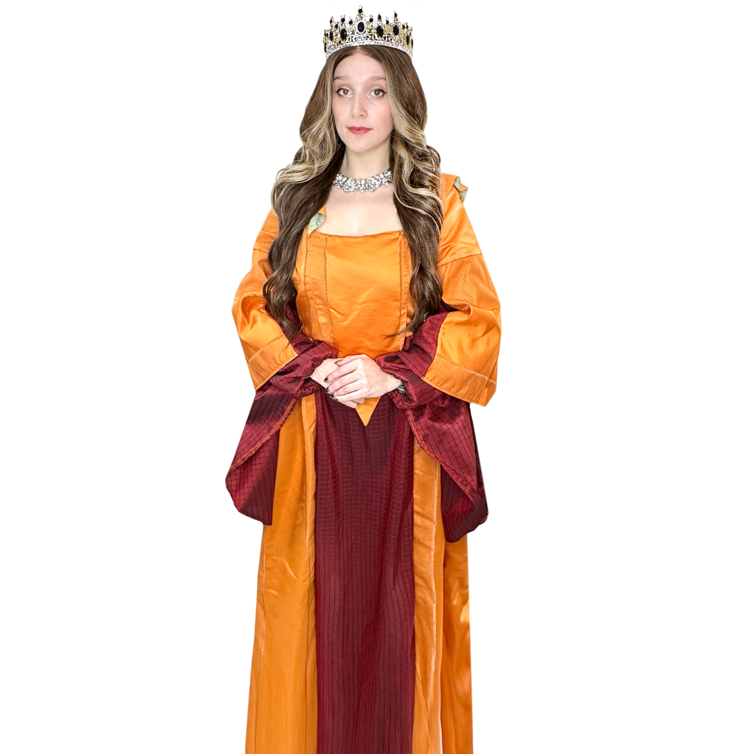 medieval orange dress Bust 38" Dark Orange Tudor Anne Boleyn Dress Gown, Medieval Costume, Regina OUAT Evil Queen Costume, The Tudors #40