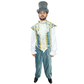 Victorian Men's Vest Powder Blue Adult Costume