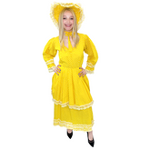 Victorian Yellow Prairie Dress Women's Costume