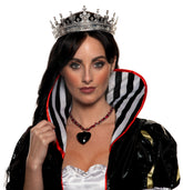Silver Queen Crown with Hearts
