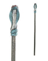 62" Blue and Silver Cobra Staff