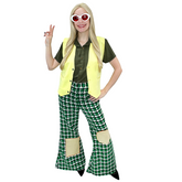1970s Yellow Patch Hippie Women's Costume