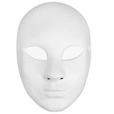 White Venetian Plastic Full Face Mask