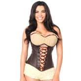 Top Drawer Faux Leather Steel Boned Ren Faire Corset
