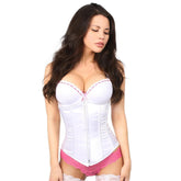 Lavish White Underbust Zipper Corset