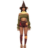 Straw For Brains Scarecrow Women's Sexy Costume