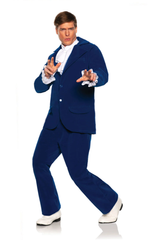 Austin Groovy Sixties Blue Velvet Suit Men's Costume