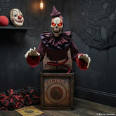 5 Ft. "Jack-in-the-Box" Skeleton Clown - Mechanical Halloween Decoration