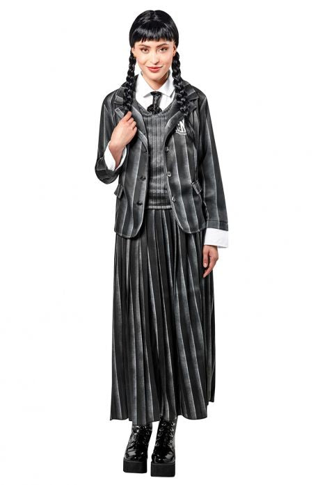 Wednesday Black And White Nevermore Academy Adult Uniform Costume
