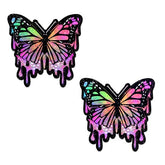 Butterfly Melt Trippy Glitter Rainbow Nipple Pasties