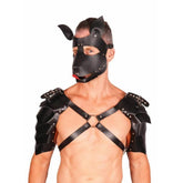 Leather Dog Face Mask