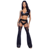 Pleather Lace Up Chaps