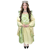 Medieval Floral Green Queen Adult Costume