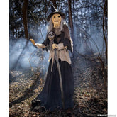 6' Lunging Witch With Digital Eyes - Animated Prop