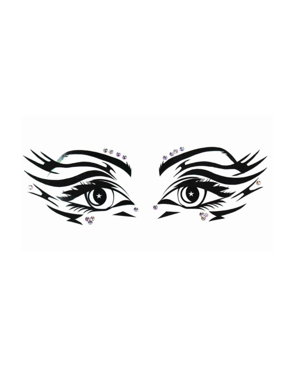 Super Sharp Graphic Eyeliner Eye Stickers w/ Gems