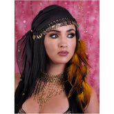 Coin Trim Head Scarf