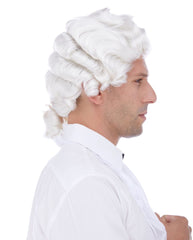 Colonial Man- Deluxe White Wig