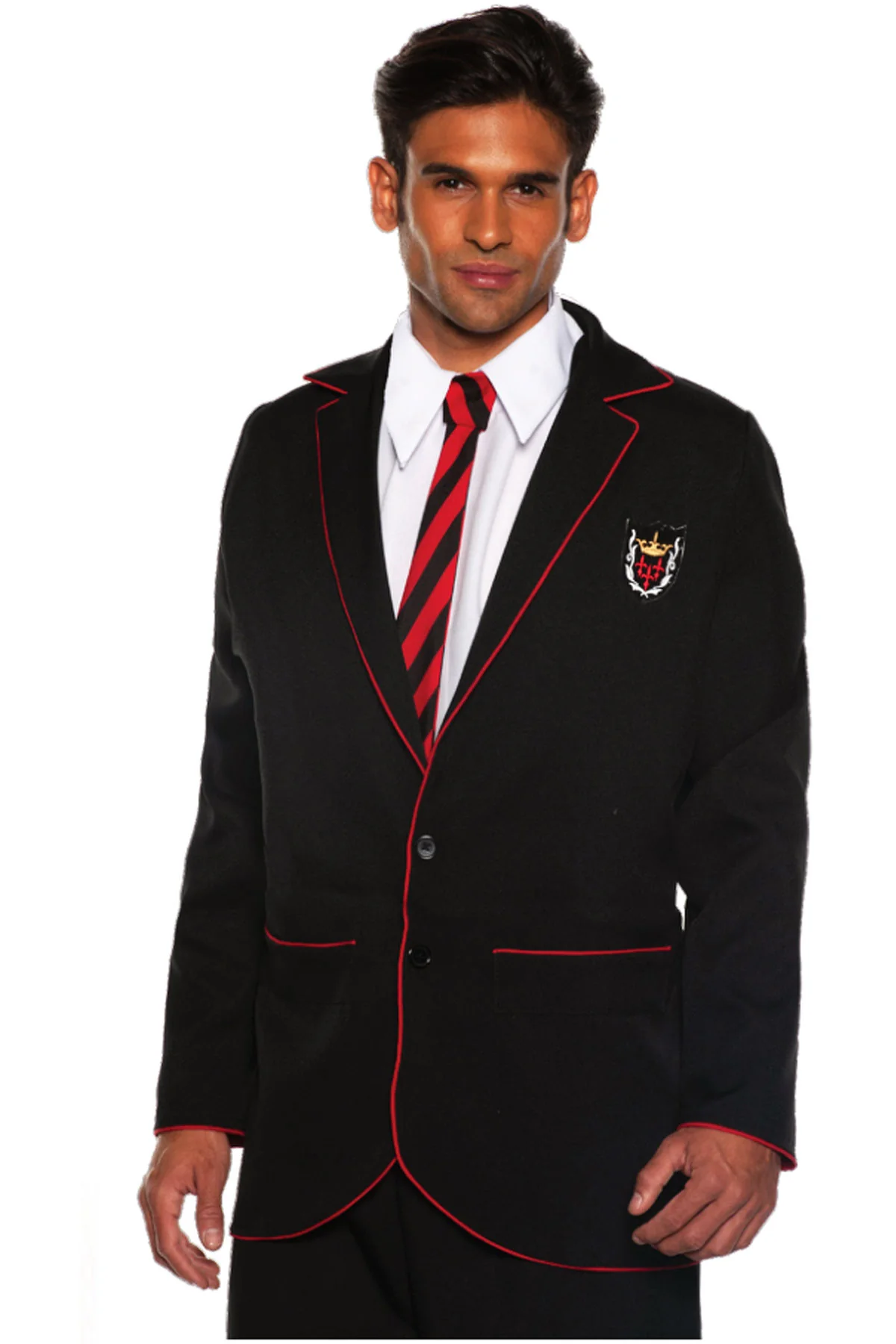 Black & Red Anime Academy School Uniform Jacket Men's Adult Costume
