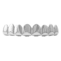 8 Tooth Rhodium Grill TOP