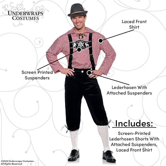 Oktoberfest Deluxe Lederhosen Men's Adult Costume