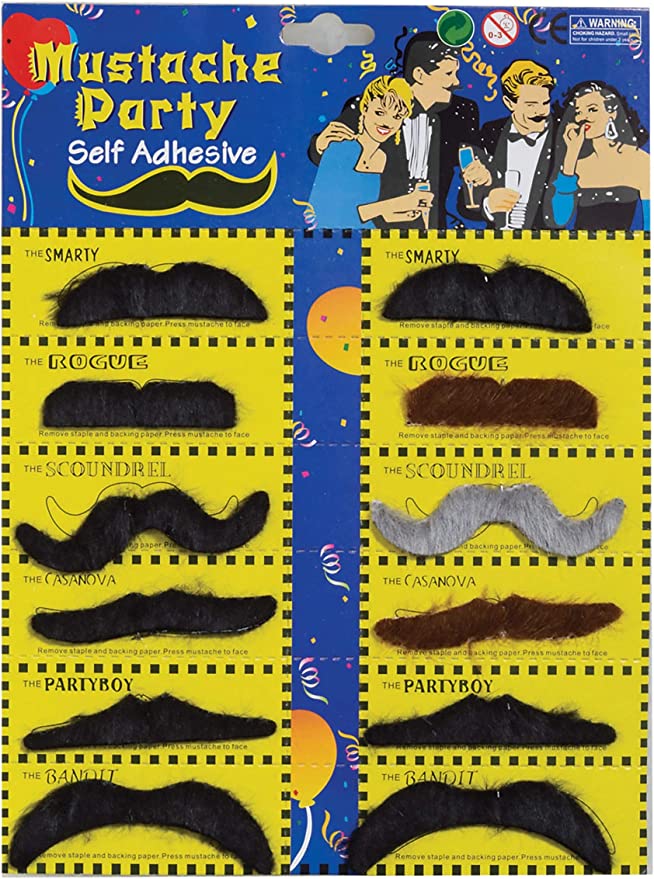Moustache Party (12 Pack)