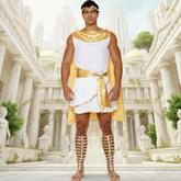 He's A God Gold Trim Tunic Men's Costume