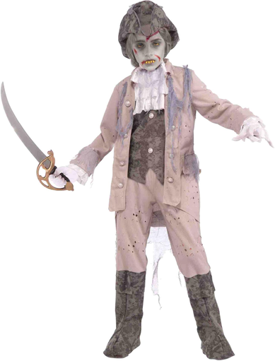 Zombie Pirate Captain Child Costume