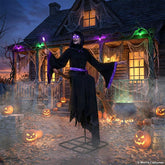 8 Ft. Hovering Witch - Animated & Light-Up Decoration