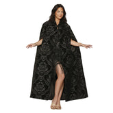 Regal Black Brocade Women's Cape