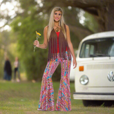 Wild Swirl Bell Bottom Pants