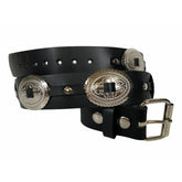 Genuine Leather Western Style Conch Belt