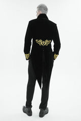 Military Styled Embroidered Frock Men's Tailcoat