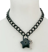 Star Lock Chain Necklace