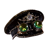 Black Spiked Goggles Fisherman Hat