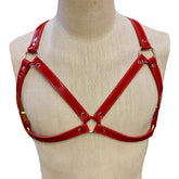 Skinny Patent Buckle Bra Harness