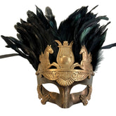 Troy Feathered Venetian Male Mask