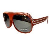 Retro Stripe Mirrored Sunglasses