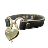 Tainted Love Heart Lock D-Ring Choker & Key