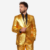 OppoSuits Groovy Gold Three Piece Suit
